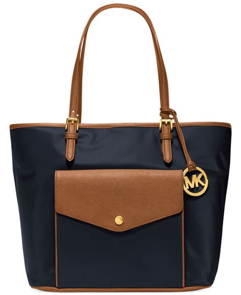 black tote bag michael kors|michael kors black nylon tote.